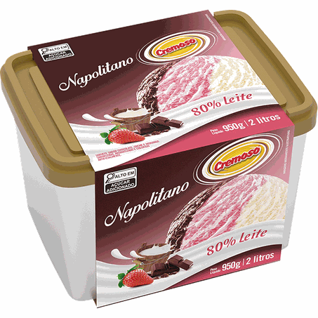 Sorvete cremoso napolitano 1.5lt
