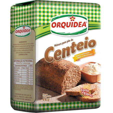Mistura Pao Orquídea Centeio Pacote 1Kg 