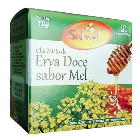 Sulmel-cha 10g erva doce mel