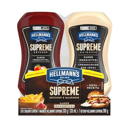 KIT KETCHUP + MAIONESE HELLMANN'S SUPREME SQUEEZE 390/330G