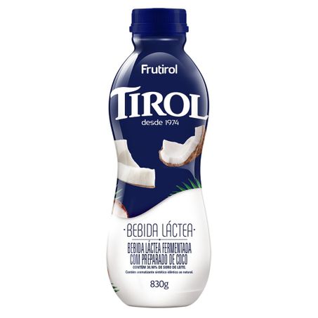 Bebida lactéa tirol coco garrafa 830g