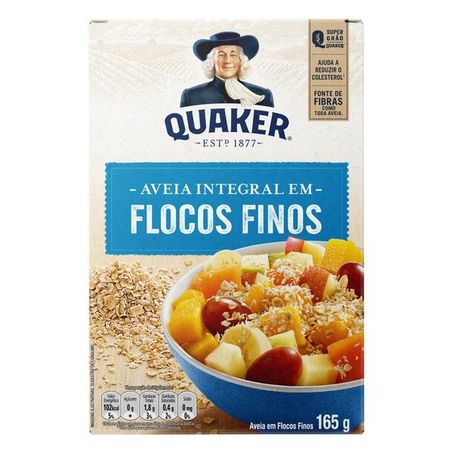 Aveia em flocos finos quaker 165g