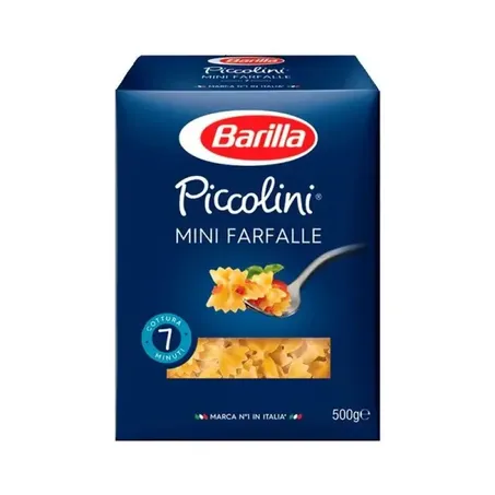 Macarrão de Sêmola de Trigo Duro Barilla Piccolini Mini Farfalle Caixa 500gr