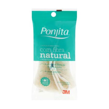 ESPONJA P/BANHO PONJITA NATURAL C/FIBRA