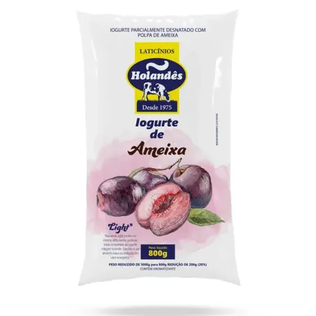 Iogurte light holandes 800g ameixa pacote