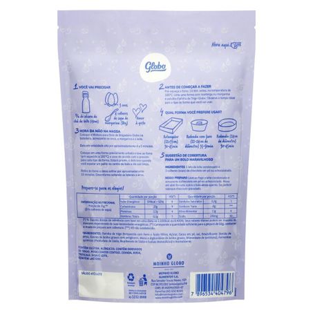 Mistura Bolo Globo Brigadeiro Sachê 400g 
  360-1