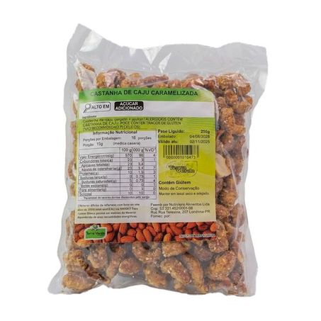 CASTANHA DE CAJU CARAMELIZADA 250G