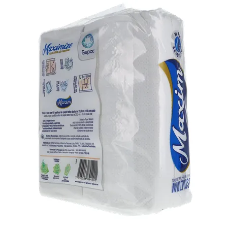 Toalha De Papel Maxim 2 Rolos Com 60 Toalhas 
  360-22