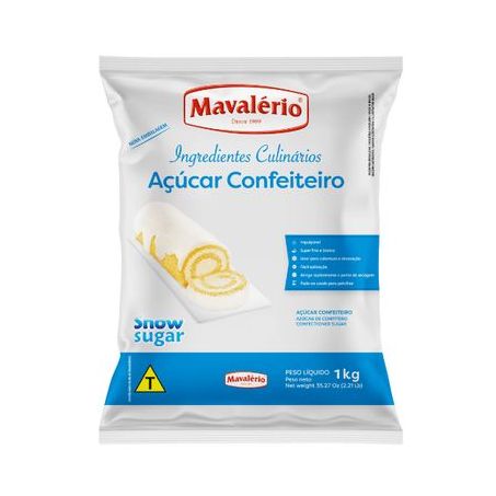 Mavalerio acucar confeiteiro snow 1kg