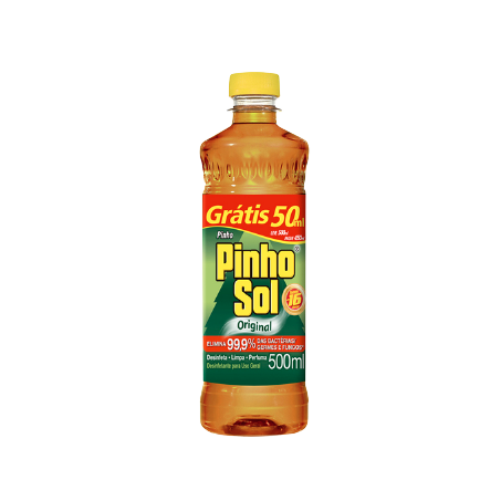 Desinfetante Pinho Sol Original Frasco Leve 500ml Pague 450ml 
 