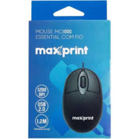 Mouse maxprint optico usb 1200dpi essential