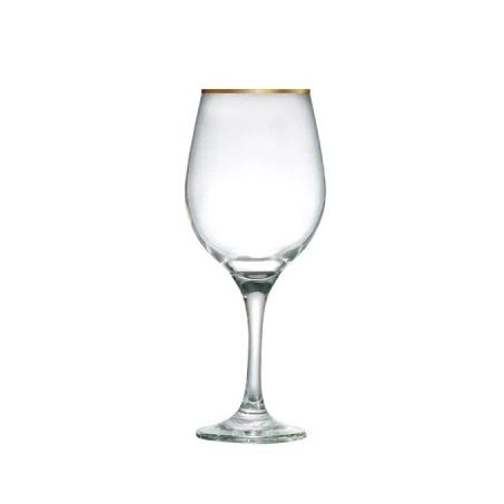 TACA RUVOLO P/VINHO ONE FILETE DOURADO