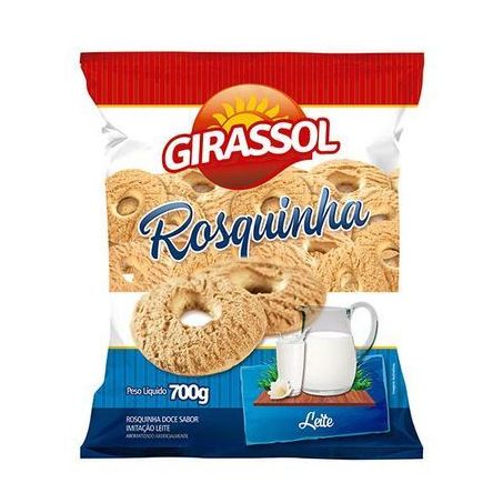 Biscoito rosca girassol leite pacote 500