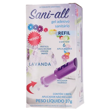 Gel adesivo sanitário sani all lavanda refil 37g 360-1