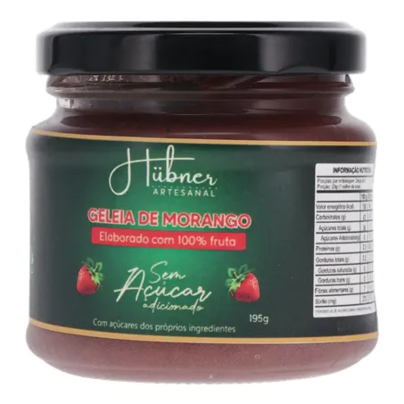 Geleia hubner morango sem açúcar 195g 360-1