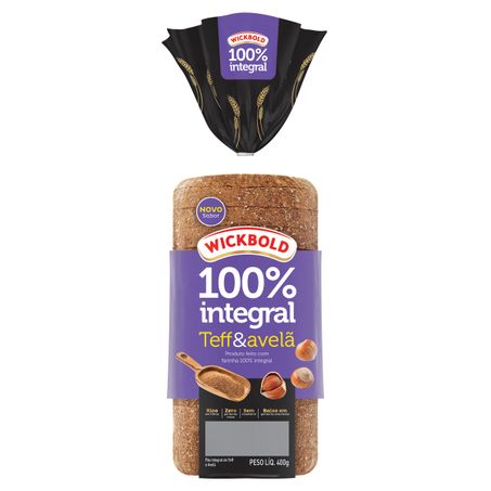 PÃO INTEGRAL TEFF E AVELÃ WICKBOLD