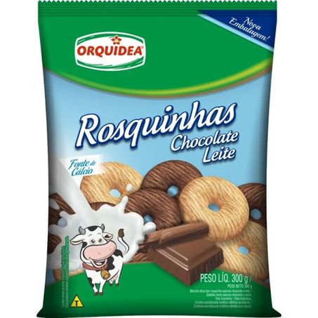 Biscoito Rosquinhas de Chocolate E Leite Orquídea 300g