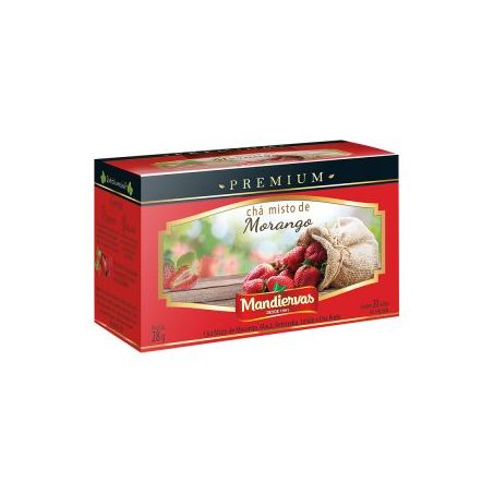 Chá Mandiervas Premium Morango Caixa 28g 
 