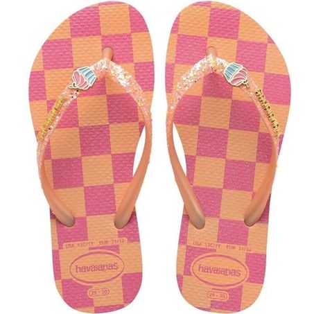 Havaianas kids slim glitter pessego 29/3