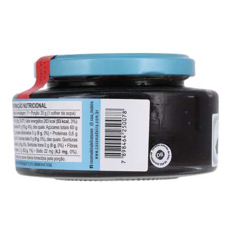 Geleia de Uva Casa Madeira Zero Adição de Açúcar Pote de Vidro 220gr 360-23