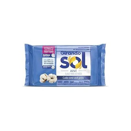 Sabao barra girando sol azul 200g*