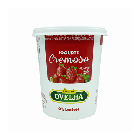 Iogurte Cremoso Morango Casa da Ovelha 500g