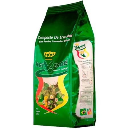 Erva mate rei verde 500gr comp fun/cam/cid