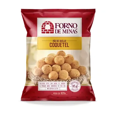 Pao queijo forno minas 820g coquetel