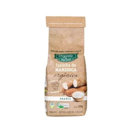 FARINHA DE MANDIOCA BRANCA ORG 500G
