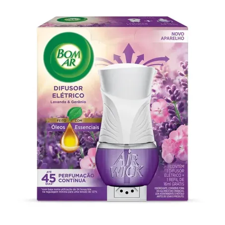 Kit bom ar aparelho+refil lavanda frasco 16ml