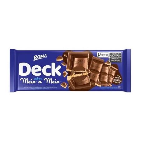 Chocolate deck roma sabor meio a meio 80g
