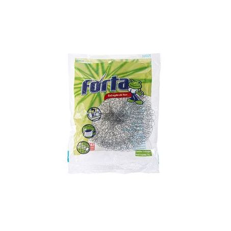 ESFREGAO DE ACO FORTA C/2 UNIDADE