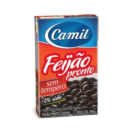 FEIJAO CAMIL PRETO PRONTO P/TEMP TP 490G