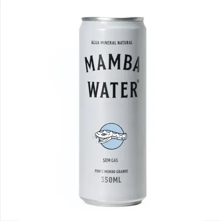 Agua mineral mamba water s/gas lata 350m