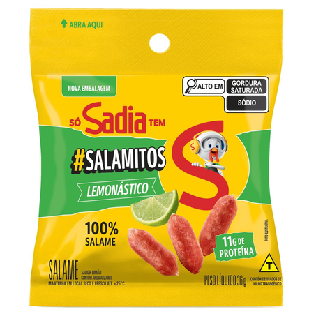 Salamitos Pocket Sadia 36g - Limão