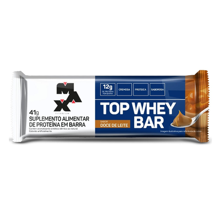 Barra Proteína Top Whey Max Titanium Doce Leite 41g