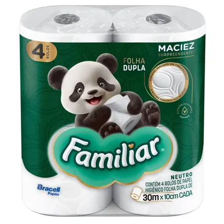 Papel hig familiar neutro 30m c/4