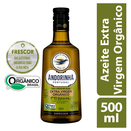 Azeite de Oliva Português Andorinha 500ml - Extravirgem - Orgânico - Vidro