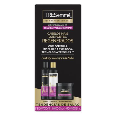 Kit Tresemmé Tresplex Regeneração Shampoo 400ml e Condicionador 200ml 
  360-1
