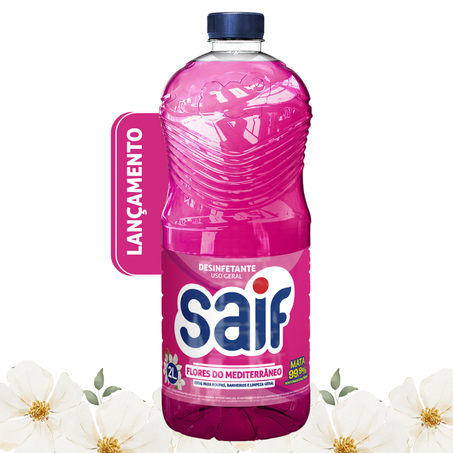DESINFETANTE SAIF FLORES MEDITERRÂNEO 2L MATA 99,9 360-1