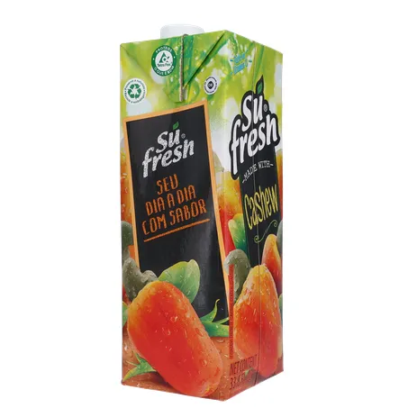 Bebida de Fruta Adoçada Su Fresh Caju Caixa com Tampa 1lt 360-12