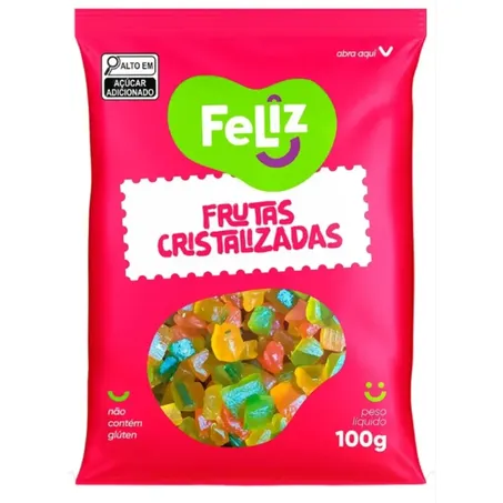 Frutas Cristalizadas Feliz 100g