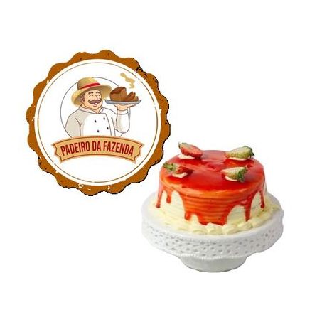 Mini torta fazenda 700g 4leites/morango