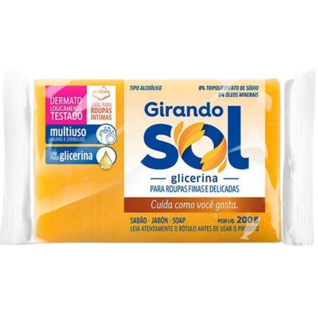 Sabao barra girando sol conjunto 5x200g glicerina