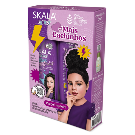 Kit Skala Mais Cachinhos Shampoo 325ml Condicionador 325ml 
 
