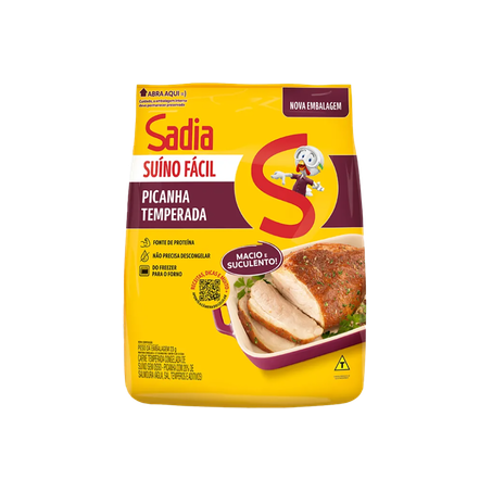 Picanha Suína Assa Fácil Sadia Temperada Kg
