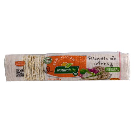 MINI BISCOITO DE ARROZ INTEGRAL 80G