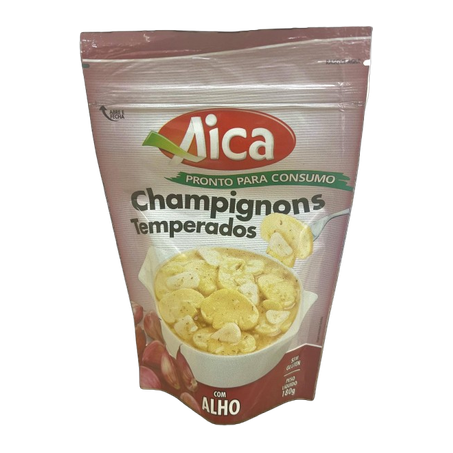 Champignon Temperado Aica Alho Sachê 180g