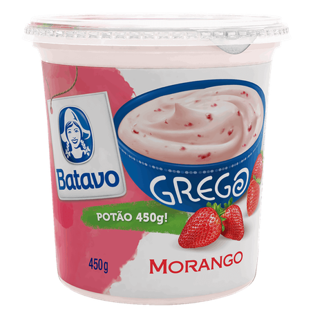 Iogurte batavo grego morango 450g
