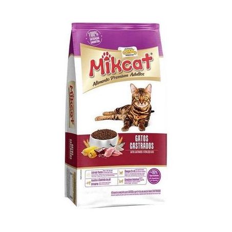 Racao mikcat gato castrado 1kg